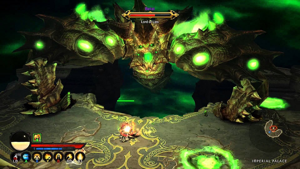 A Diablo III screenshot of Belial, the Lord of Lies.