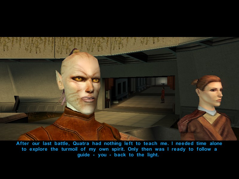 KotOR's gameplay lends itself well to choosing a light or dark side, and morality comes into play in many of your choices throughout your quest.