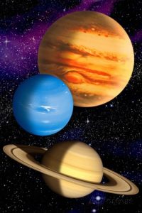 Jupiter, Neptune and Saturn.
